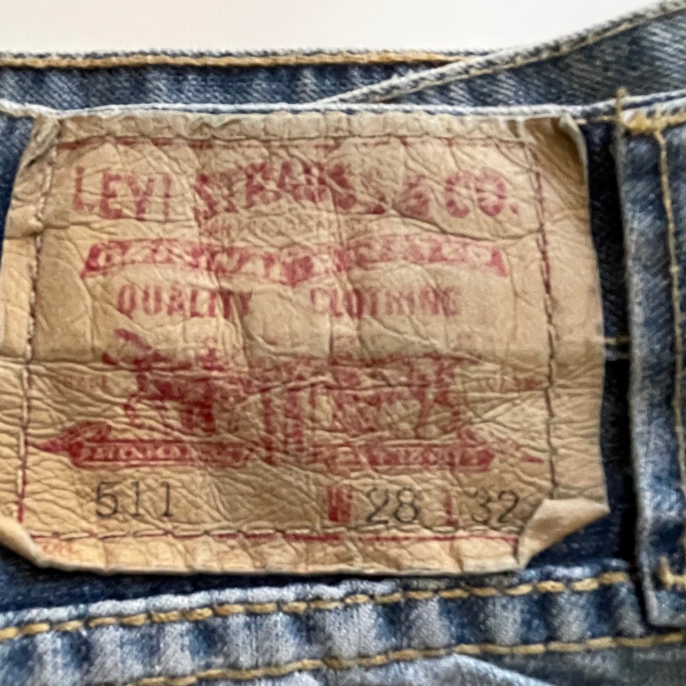 Levi Strauss 511 Skinny Jeans Mens W28 L32 Light‎ Wash Denim Pants - Picture 3 of 15